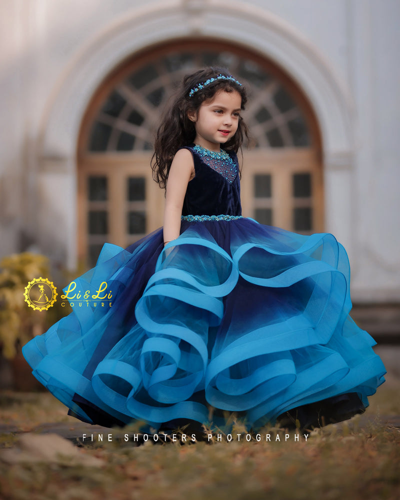 Sky Blue Beaded Ball Gown Dusty Blue Childrens Dress For Weddings, Parties,  Pageants, And Photoshoots Perfect For Princess Birthday Parties From  Lindaxu90, $104.23 | DHgate.Com